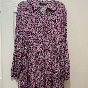 ZARA Floral Pink Maxi Dress